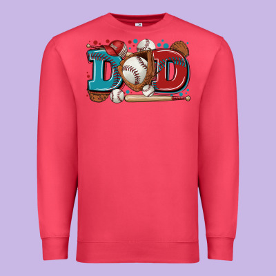 Dad Baseball Premium Sweatshirt Designed By Zillion Design Studio