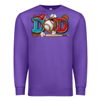 Purple dad baseball Premium Sweatshirt - Zillion Design Studio