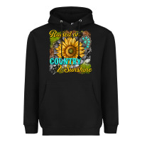 Black raised on country and sunshine Heavyweight Hoodie - texasbilliewilder