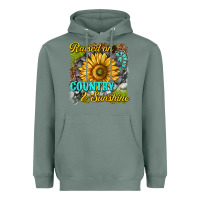 Sage raised on country and sunshine Heavyweight Hoodie - texasbilliewilder