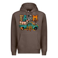 Coffee farm life farm animals truck Premium Hoodie - Jasminsmagicworld