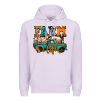 Lilac farm life farm animals truck Premium Hoodie - Jasminsmagicworld