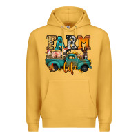 Mustard farm life farm animals truck Premium Hoodie - Jasminsmagicworld