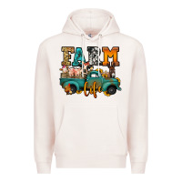 Pale Pink farm life farm animals truck Premium Hoodie - Jasminsmagicworld