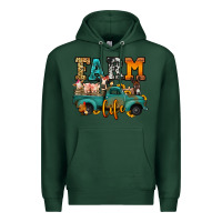 Sports Green farm life farm animals truck Premium Hoodie - Jasminsmagicworld