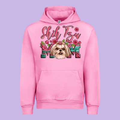 Shih Tzu Mom Urban Hoodie Designed By Artiststas