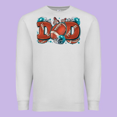 Dad American Football Premium Sweatshirt Designed By Zillion Design Studio