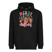 Black pink merry christmas black girl sneakers Heavyweight Hoodie - RanaPortraitStore
