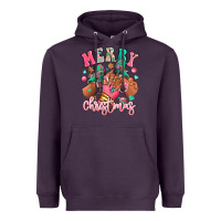 Plum pink merry christmas black girl sneakers Heavyweight Hoodie - RanaPortraitStore