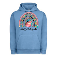 Pigment Pebble Blue hello 3rd grade Urban Hoodie - JahusDesignShop