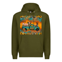 Army Green farm animals truck Premium Hoodie - Jasminsmagicworld