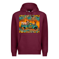 Burgundy farm animals truck Premium Hoodie - Jasminsmagicworld