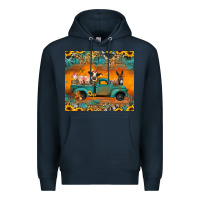 Navy farm animals truck Premium Hoodie - Jasminsmagicworld