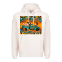 Pale Pink farm animals truck Premium Hoodie - Jasminsmagicworld