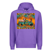 Purple farm animals truck Premium Hoodie - Jasminsmagicworld