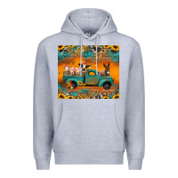 Heather Grey farm animals truck Premium Hoodie - Jasminsmagicworld