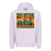 Lilac farm animals truck Premium Hoodie - Jasminsmagicworld