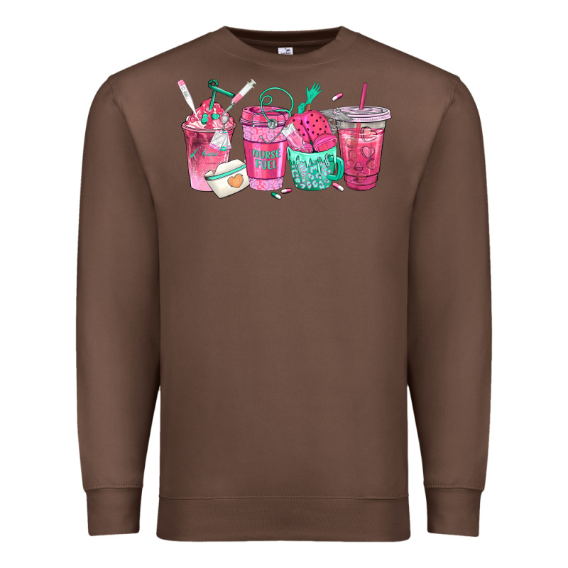 Nurse Fuel Coffee Cups Premium Sweatshirt by texasbilliewilder | Teevron