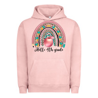 Pigment Salmon hello 4th grade Urban Hoodie - JahusDesignShop