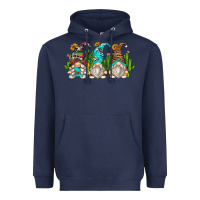 Navy cactus gnomes Heavyweight Hoodie - Zillion Design Studio