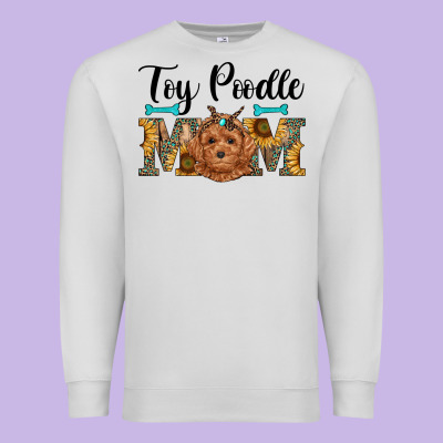 Western Toy Poodle Mom Premium Sweatshirt Designed By Ranaportraitstore