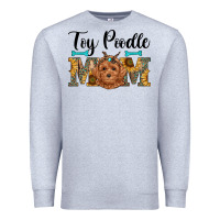 Heather Grey western toy poodle mom Premium Sweatshirt - RanaPortraitStore