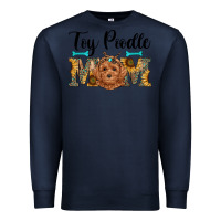 Navy western toy poodle mom Premium Sweatshirt - RanaPortraitStore