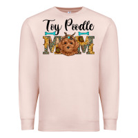 Pale Pink western toy poodle mom Premium Sweatshirt - RanaPortraitStore