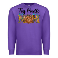 Purple western toy poodle mom Premium Sweatshirt - RanaPortraitStore