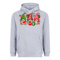Heather Grey watermelon gnomes Heavyweight Hoodie - Zillion Design Studio