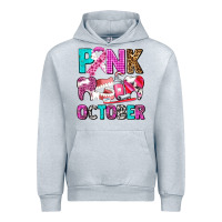 Heather Grey pink october Urban Hoodie - AdoDesignShop