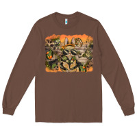 Chestnut camouflage bunny background Long Sleeve Tee - BarkalooDesign