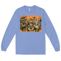Colony Blue camouflage bunny background Long Sleeve Tee - BarkalooDesign