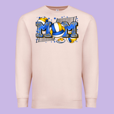 Mom Volleyball Premium Sweatshirt Designed By Zillion Design Studio
