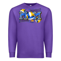 Purple mom volleyball Premium Sweatshirt - Zillion Design Studio