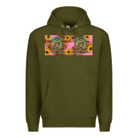 Army Green i hate everyone but coffee helps western skeleton coffee mug 15 oz Premium Hoodie - Artiststas