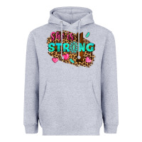 Heather Grey she is strong Heavyweight Hoodie - texasbilliewilder