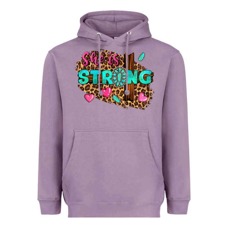 She Is Strong Heavyweight Hoodie by texasbilliewilder | Teevron