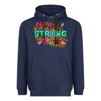 Navy she is strong Heavyweight Hoodie - texasbilliewilder