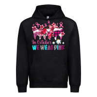 Black in october we wear pink cancer ribbon with teeth Urban Hoodie - AdoDesignShop