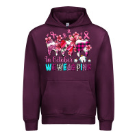 Mauve Wine in october we wear pink cancer ribbon with teeth Urban Hoodie - AdoDesignShop
