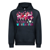 Navy in october we wear pink cancer ribbon with teeth Urban Hoodie - AdoDesignShop
