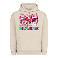 Pigment French Oak in october we wear pink cancer ribbon with teeth Urban Hoodie - AdoDesignShop