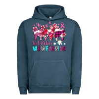 Pigment Midnight Navy in october we wear pink cancer ribbon with teeth Urban Hoodie - AdoDesignShop