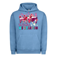 In October We Wear Pink Cancer Ribbon With Teeth Urban Hoodie | Teevron