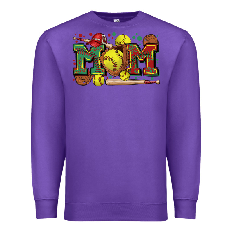 Mom Softball Premium Sweatshirt by Zillion Design Studio | Teevron