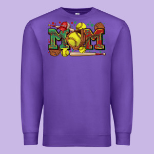Mom Softball Premium Sweatshirt Designed By Zillion Design Studio
