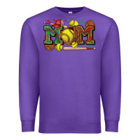 Purple mom softball Premium Sweatshirt - Zillion Design Studio