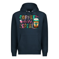 Navy nurse coffee repeat Premium Hoodie - Jasminsmagicworld