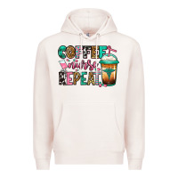 Pale Pink nurse coffee repeat Premium Hoodie - Jasminsmagicworld